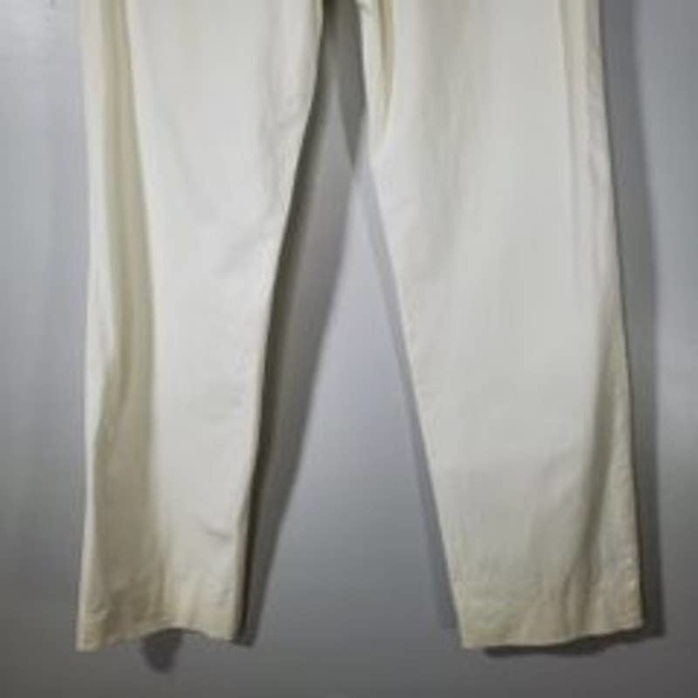 Piazza Sempione Straight Leg Slacks Pants Ivory Size 10 / IT 46 - Picture 6 of 9